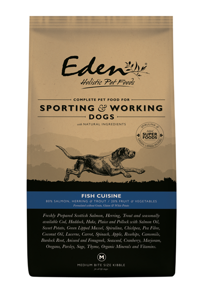 Eden Dog - 80/20 Fish Cuisine Working & Sporting Dog Small Kibble 15kg 3 Eden Dog - 80/20 Fish Cuisine Working & Sporting Dog Small Kibble 15kg
