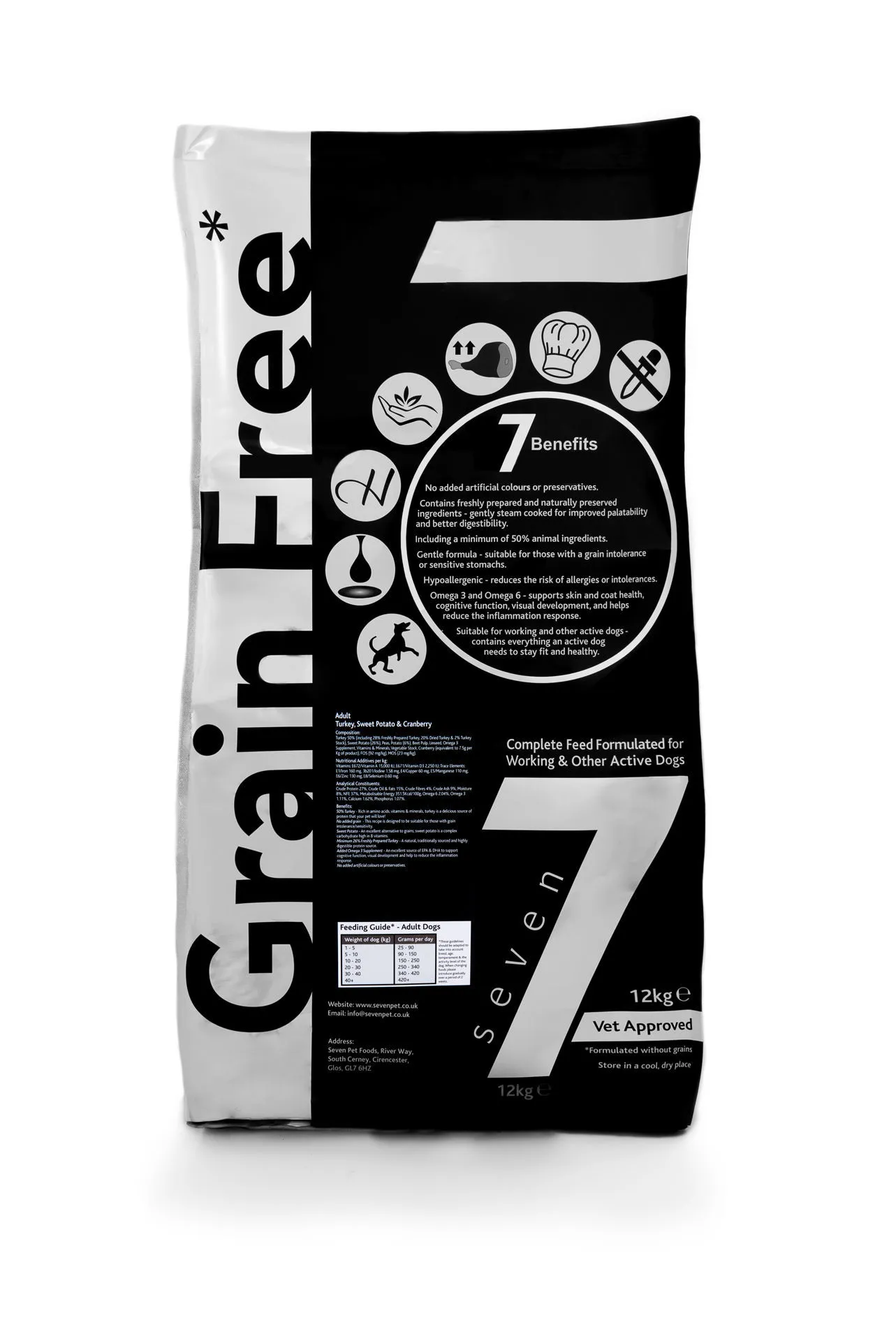 Seven Dog - Adult Turkey With Sweet Potato & Cranberry Grain Free 12kg 4 Seven Dog - Adult Turkey With Sweet Potato & Cranberry Grain Free 12kg - Image 2