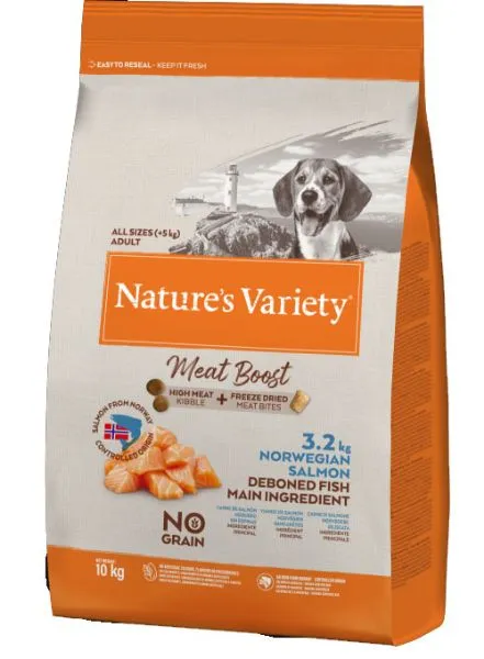 Natures Variety Dog - Meat Boost Norwegian Salmon 1.5kg 3 Natures Variety Dog - Meat Boost Norwegian Salmon 1.5kg