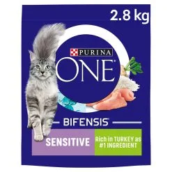 Purina ONE Adult Sensitive Turkey & Rice Dry Cat Food 2.8kg