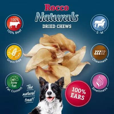 Rocco Natural Dried Cows' Ear Dog Chews 6 Rocco Natural Dried Cows' Ear Dog Chews - Image 4