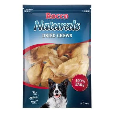 Rocco Natural Dried Cows' Ear Dog Chews 3 Rocco Natural Dried Cows' Ear Dog Chews